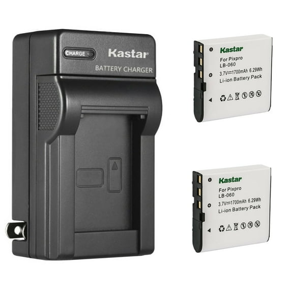 Kastar 2-Pack Battery and AC Wall Charger Replacement for Vivikai Werlisa DV-S550HD, DVS550HD, Winait DC-E10, Winait DV Series DV-12S, DV-81, DV-518, DV-592T, DV-K109, DV-K118, DV-Q1, DV-T90, DV-T90 