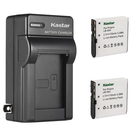 Kastar 2-Pack Battery and AC Wall Charger Replacement for Vivikai Werlisa DV-S550HD DVS550HD Winait DC-E10 Winait DV Series DV-12S DV-81 DV-518 DV-592T DV-K109 DV-K118 DV-Q1 DV-T90 DV-T90+