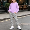 thumbnail image 2 of Edvintorg Toddler Girl Outfits 2 Piece Sets Long Sleeve Sweatshirt and Elastic Waist Sweatpants Winter Warm Girls' Clothing Sets 1-13Y, 2 of 10