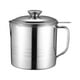 thumbnail image 1 of Olla con filtro de aceite, colador de grasa de malla fina a prueba de polvo de grado alimenticio de acero inoxidable, lata de almacenamiento con tapa para cocina, 1,8 l (410) con asa para plato y taza, 1 of 3