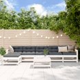thumbnail image 1 of vidaXL 7 Piece Garden Lounge Set White Solid Wood Pine, 1 of 5
