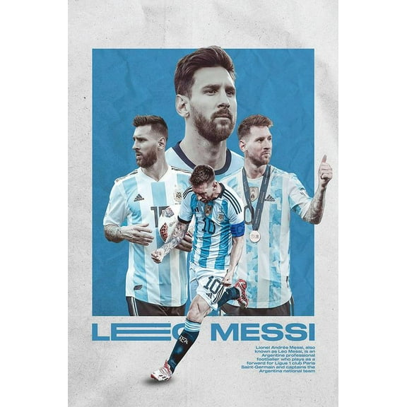 Lionel Meoster The Goat Football Player Posters & Prints Bedroom Decor Silk Wall Art Gift Home Decor Unframe Poster 16x24inch (40x60cm)