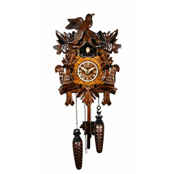 Quartz Cuckoo Clock 5-leaves, bird EN 622 Q
