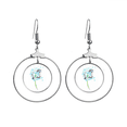 thumbnail image 1 of Dandelion Cabin cuadro jarrón acuarela Los pendientes cuelgan del aro de la joyería del círculo de la gota Unbranded M, 1 of 3