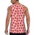 thumbnail image 3 of Gaeub Strawberry And Flowers Men's Athletic Tank Top, Workout Sleeveless Shirts, Running Tank Tops for Gym, Running, Training - Medium, 3 of 9