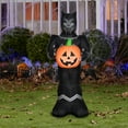 thumbnail image 2 of gemmy 3.5' airblown black panther w/pumpkin halloween inflatable, 2 of 2
