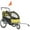 Jaune, variante sur Aosom Remorque Vélo 2-en-1 pour Enfants, Porte-Bébé Poussette Pliable, Jaune