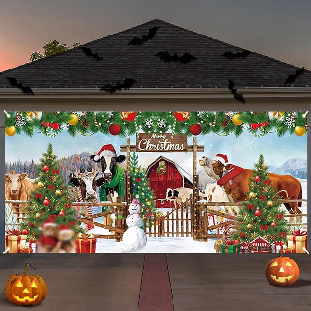 Holiday Cheer Garage Festive Christmas Banner With Bright Colors Festive Design For Auto Enthusiasts Home Garages Easy Hanging Durable Material Heavy Duty Flag Pole Bracket Steel 30 Ft Flag Pole Flag
