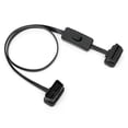 thumbnail image 1 of OBD2 Male to Female Right Angle Diagnostic Extension Cable 60CM with Power Switch OBD Switch Cable Diagnostic Tool, 1 of 5