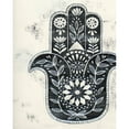 thumbnail image 3 of Popp, Grace 12x14 Black Modern Framed Museum Art Print Titled - Day Hamsa II, 3 of 5