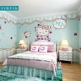 thumbnail image 1 of Papel tapiz rosa de hello kitty, diseño del hogar 3d para decoración de habitación de niños, mural, 1 of 4