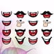 thumbnail image 5 of FELTECHELECTR paquetes de pegatinas para mascarillas, labios, sonrisas y pegatinas decorativas (1 paquete de 10 unidades), 5 of 6
