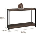 thumbnail image 2 of IdeaHouse 40" Entryway Table - Console Table with Storage, 2-Tier Sofa Table, Entry Table with Shelf, Hallway Table for Entryway, for Couch, Hallway, Foyer, Kitchen Counter - Walnut Brown, 2 of 8