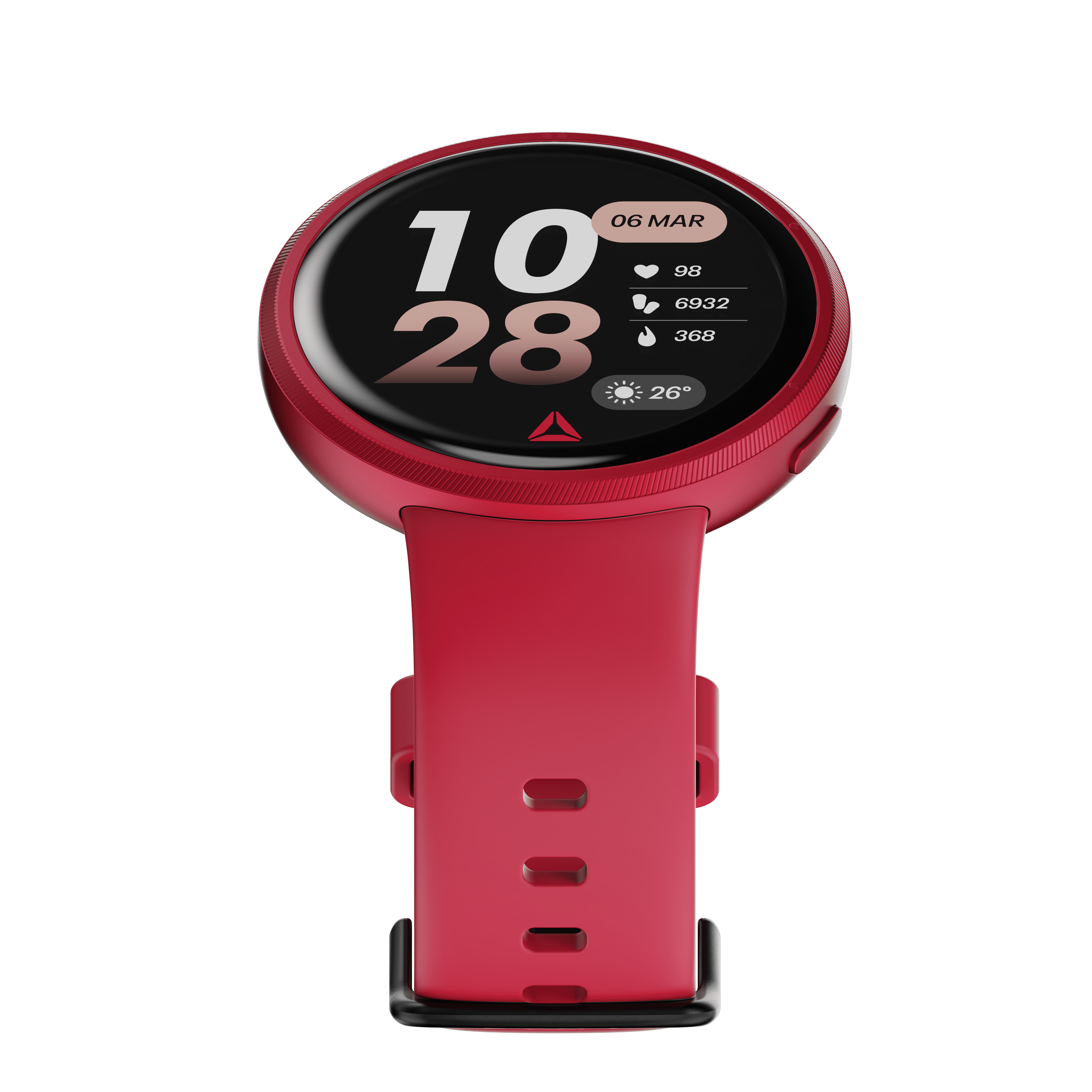 REEBOK Rush Smartwatch Red Aluminum Case with Red Watch Band, 1 Pack