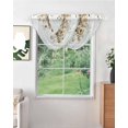 thumbnail image 2 of Waterfall Valances for Windows, Orange Eucalyptus Leaves Kitchen Sheer Valance Curtains, Weeping Spring Botanical Summer Rod Pocket Elegant Swag Valances for Living Room Bedroom, 47.2"x38.5", 3 Panel, 2 of 8