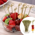 thumbnail image 2 of 200-Pack Wooden Appetizer Picks - Natural Knotted Food Sticks for Hors D'oeuvres & (5cm, Birchwood), 2 of 8