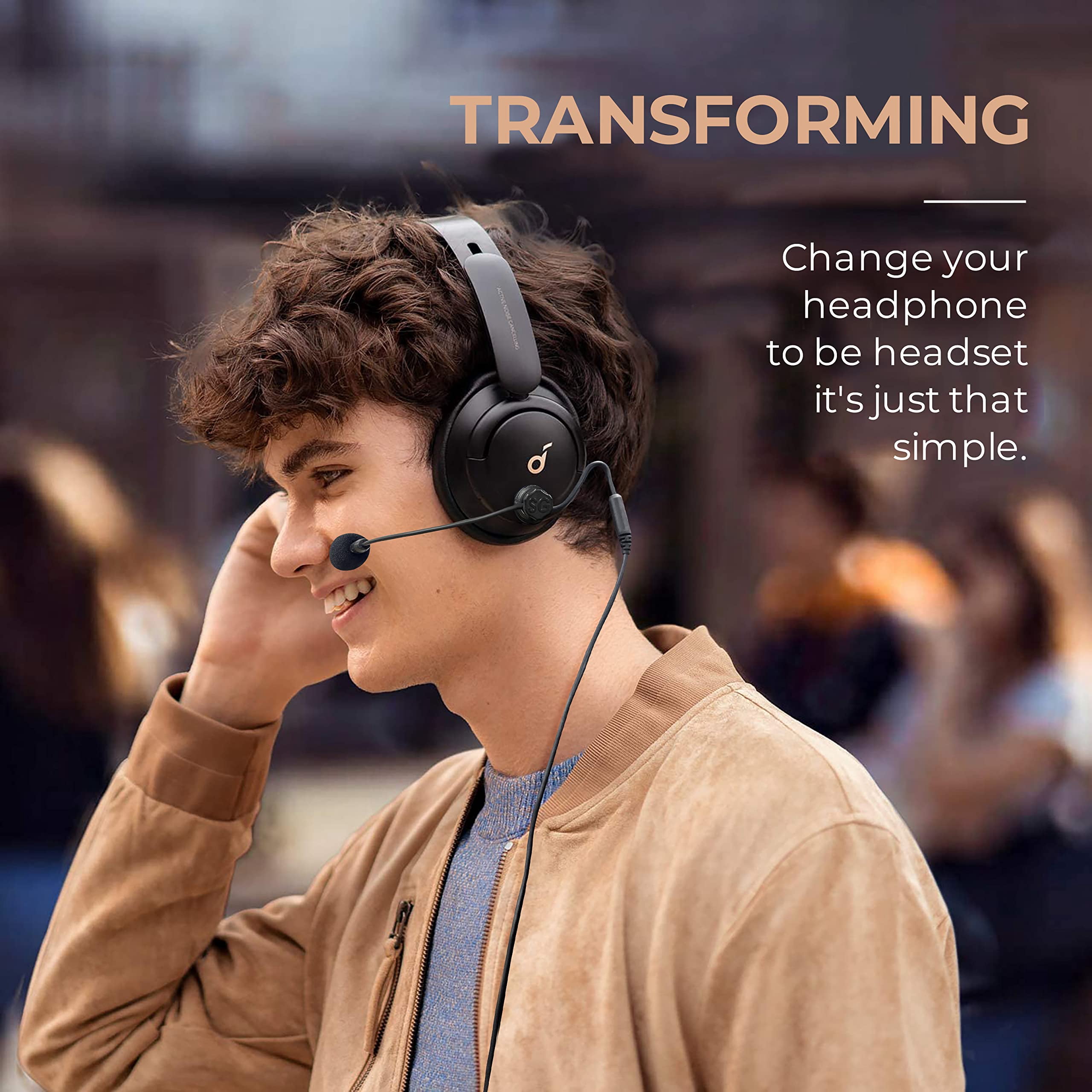 SaharaGaming Attachable Noise-Cancelling Microphone with Mute Switch Compatible with Mac, Windows PC, Playstation 4, and More (3.5 MM)