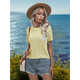 thumbnail image 3 of Suéter de Cuello Redondo de Color Liso Amarillo Talla S, 3 of 5