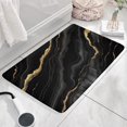 thumbnail image 3 of Black Gold Marble Pattern Flannel Non Slip Door Rugs,Washable Door Mats Indoor,Decorative Door Mats,Dirt-Resistant and Absorbent Doormat for Entrance,Bedroom,Kitchen,Bathroom,23.5x16in(60x40cm), 3 of 5