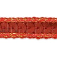 thumbnail image 2 of (Rouge) - Rangée Unique de Sequins avec Bordure Scintillante, 20 Verges, Rouge, 2 of 2