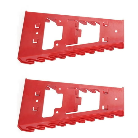 COOLHOOD MultiSlot Wall Mount Tool Holder ABS Durability Rack For Wrench Screwdriver Storage Space Saving Garage Organization