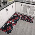 thumbnail image 2 of Pioneer Flower Floral Print Pattern Kitchen Rugs Sets Of 2,Anti Fatigue Kitchen Mat Rugs Non Slip Washable,Decorative Kitchen Floor Mats for Kitchen,Sink,Laundry,17"x30"+17"x47", 2 of 7