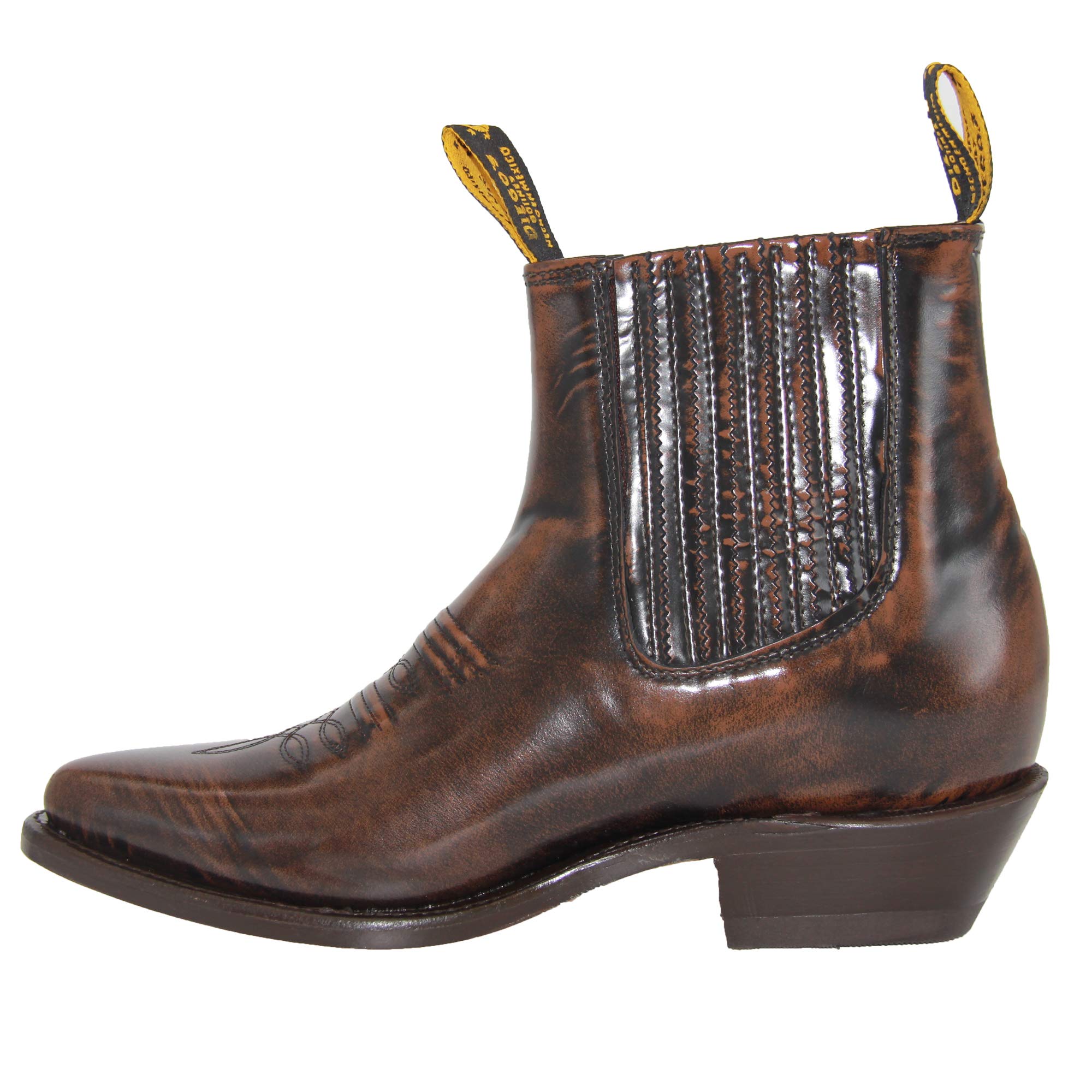 The Western Shops Men's Genuine Leather Short Ankle Cowboy, Charro Botin - image 3 of 5