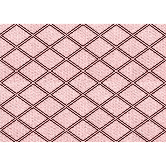 Ahgly Company Machine Washable Indoor Rectangle Transitional Pink Bubble Gum Pink Area Rugs, 5' x 7'