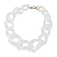 thumbnail image 1 of Big Plastic Chain Necklace Fashion Jewelry Frosted White, 1 of 4