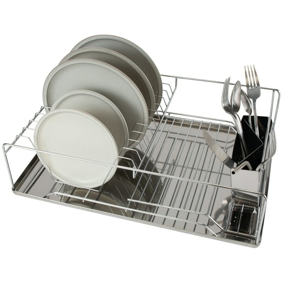 Kitchen Details Twisted Chrome 3 Piece Dish Rack