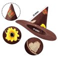 thumbnail image 2 of Sombrero de espantapájaros JAMW Fieltro Marrón Oscuro, 2 of 5