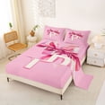 thumbnail image 2 of Erosebridal Cartoon Coquette Bowknot Girls Bed Sheets,Letter P Monogrammed King Sheets For Kids 4 Pieces, 2 of 6