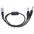 thumbnail image 1 of Aviation Headset Adapter, Twin Plugs Adapter High Density Sponge Small Size Double Plug  For Earphone, 1 of 8