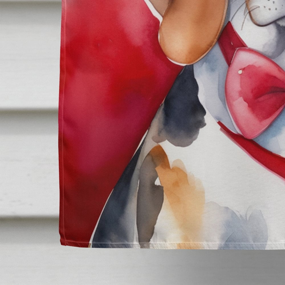 American Foxhound My Valentine House Flag 28 in x 40 in