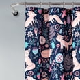 thumbnail image 3 of Lush Decor Microfiber Shower Curtain, Navy/Pink, 72x72, 3 of 11