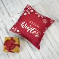 thumbnail image 4 of Christmas Throw Pillow Covers 18x18 Set of 2 Red Merry Christmas Decorations Hello Winter Snowflakes Outdoor Farmhouse Xmax Cushion Cases for Sofa Couch Home, 4 of 6