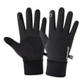 thumbnail image 4 of Guantes térmicos de invierno para hombre, pantalla táctil, guantes impermeables de lana para conducir, correr, esquiar, trabajar, en bicicleta , Negro L Negro L 1, 4 of 8