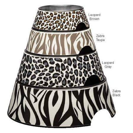 Pet Studio Safari Melamine Bowl S Leopard Brn