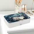 thumbnail image 6 of Wolf Portable PU Leather Jewelry Organizer with Necklace Holder, Jewelry Stand, and Earring Holder - Removable Compartment Included, 6 of 6