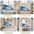 thumbnail image 6 of Blue Marble Tier Curtains, Modern Gray Golden Abstract Gradient Art Light Filtering Kitchen Curtains, 2Pcs Rod Pocket Half Window Treatments Panels for Sink Cafe Cabinet Camper 27.5x24 Inches, 6 of 9