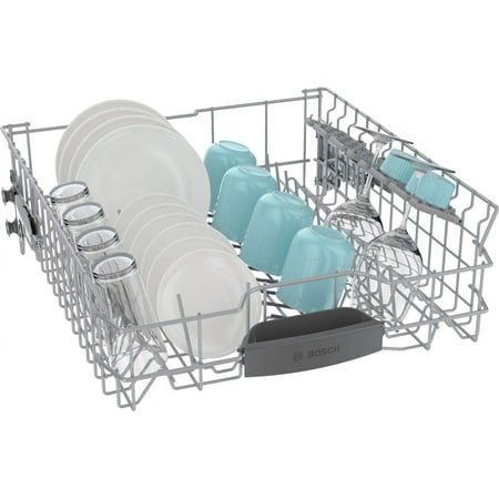 Bosch - 300 Series 24" Front Control Smart Built-In Stainless Steel Tub Dishwasher with 3rd Rack, 46dBA - Black