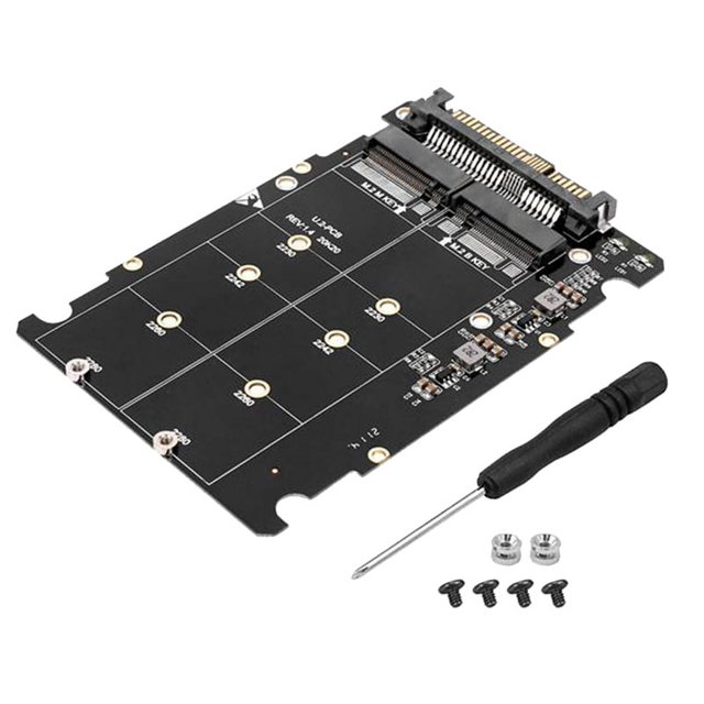 Adaptador PortáTil SFF-8639 NVME U.2 una NGFF M.2 M Key y B Key SSD PCIE3.0 X16 GEN3 para 2280 2260 2242 2230 SSD