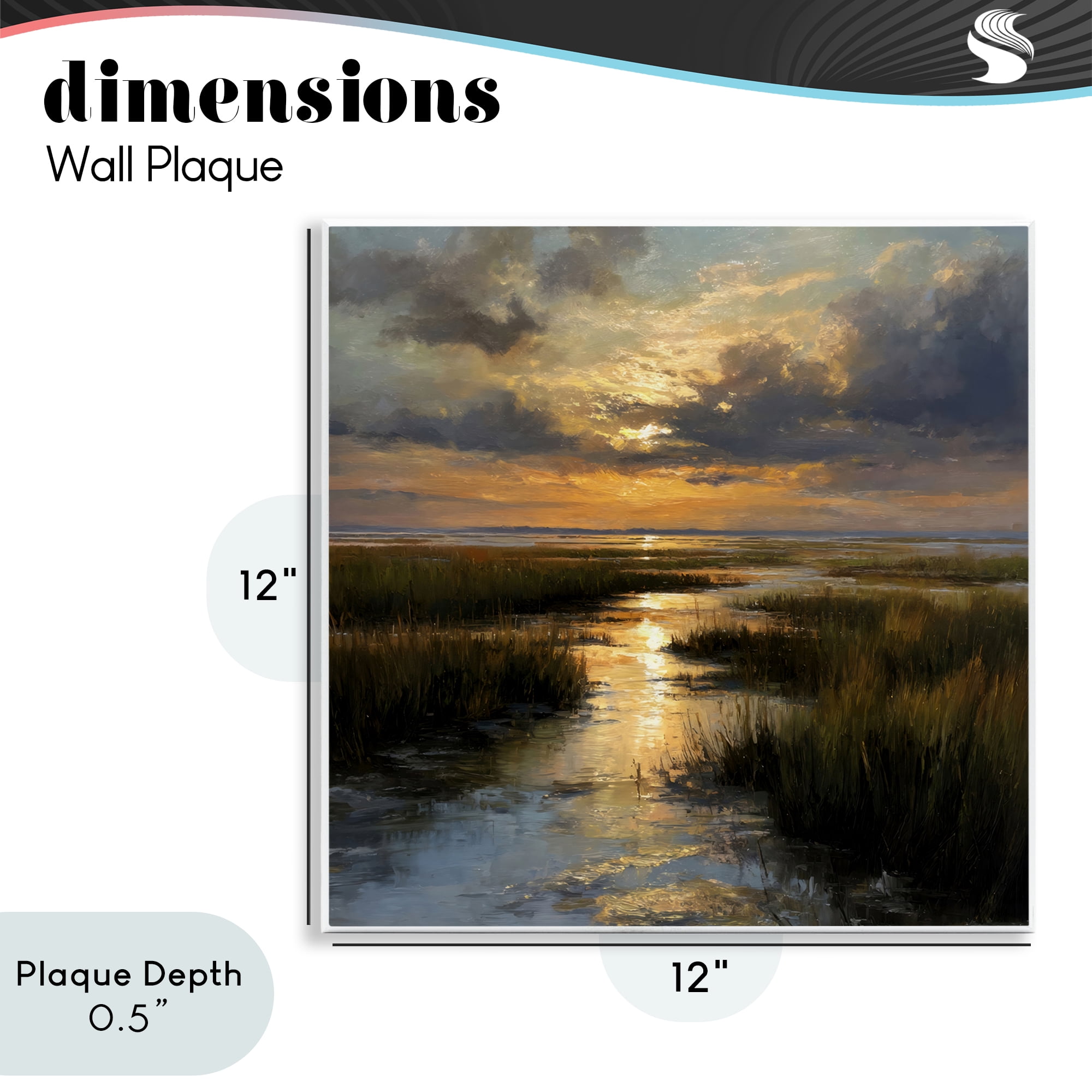 Stupell Industries Sunset Over Marshland Wall Plaque Art, design by Petal Prints Design