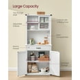 thumbnail image 5 of 71" Pantry Cabinet with Lights and Charging Station, Kitchen Pantry Cabinet,Farmhouse Storage Cabinet, 5 of 8