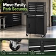 thumbnail image 4 of Enyopro 5-Drawer Rolling Tool Chest, Sliding Metal Drawer Tool Storage Cabinet, Tool Box with Brake Wheels, Black Detachable Tool Cart /w Tool Bag , Black, 4 of 8