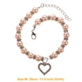 thumbnail image 2 of Collar para mascotas con colgante de corazón de cristal, collar para gatos y perros, joyería con perlas brillantes, talla M (rosa), 2 of 7