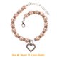 thumbnail image 2 of Collar para mascotas con colgante de corazón de cristal, collar para gatos y perros, joyería con perlas brillantes, talla M (rosa), 2 of 7