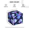thumbnail image 4 of Lsque flower starry sky Skull Printed Tissue Box Cover Holder, Facial Paper Organizer Dispenser,Square with Bottom Belt, PVC Leather Decorative Organizer, 4 of 8
