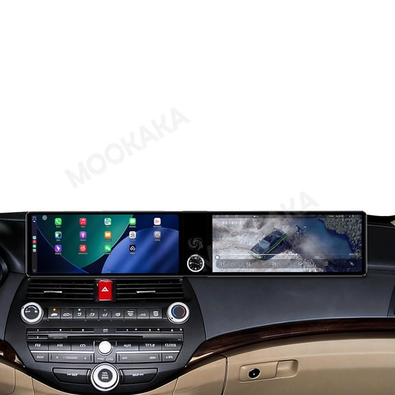 MOOKAKA 12.3" 12.3" Smart Display Radio Audio Media Player for Honda Accord 8th 2008-2013 Car Navigation GPS Upgrade Headunit Android Replacement 1080P Screen Carplay Accessories