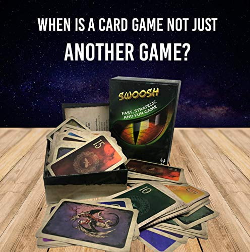 Zolizard Swoosh Playing Cards Game - Super Dragon Number Sequence Strategy  Game - Concentration and Interactive Play for 2 - 8 Players  Boy or Girls  